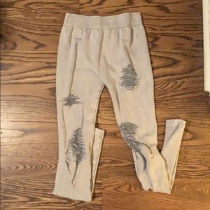 Washed Out Jean Looking LEGGINGS